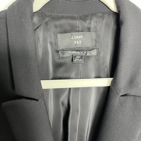 J Crew Blazer Women's Plus Size 20 Black Stretch Wool J5383 Jacket Academia - Picture 6 of 8